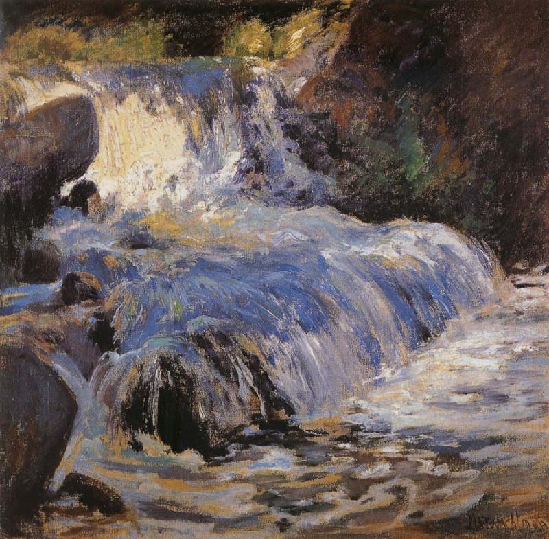 John Henry Twachtman THe Waterfall Sweden oil painting art